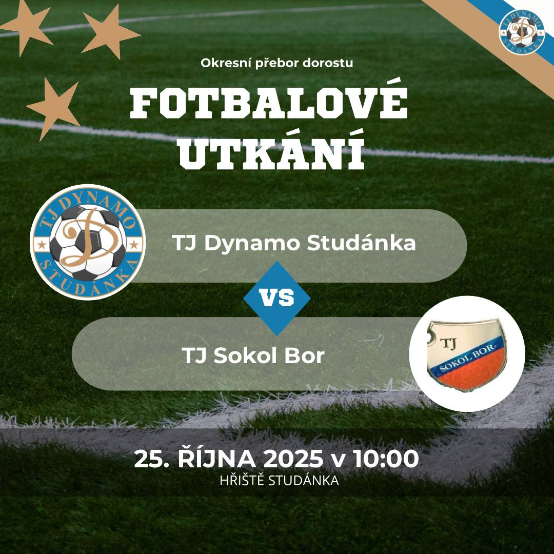 TJ Dynamo zve v SO, 25.10. od 10h na domácí fotbalové utkání starší dorost X Bor.