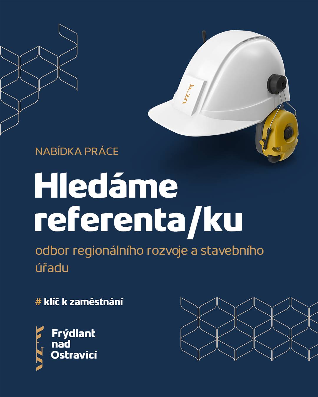 Město Frýdlant nad Ostravicí hledá 2 nové kolegy   📍 Místo výkonu práce: Frýdlant nad Ostravicí 🗓️ Nástup: 1️⃣ pracovní místo od 1. 12. 2025 2️⃣ pracovní místo dle dohody 💼 Pracovní poměr: na dobu neurčitou 💸 Plat: 11. platová třída + náborová odměna  🎯 Požadavky: odpovídající vzdělání, znalost stavební legislativy, práce na PC, řidičský průkaz sk. B, samostatnost a komunikační dovednosti.  🎁 Nabízíme:  náborovou odměnu 💰 5 týdnů dovolené + 4 sick days pružnou pracovní dobu prostor pro seberealizaci a profesní růst přátelský tým a podporu při zaučení  📬 Přihlášky doručte do 10. 11. 2025 (10:00) na adresu: Městský úřad Frýdlant nad Ostravicí, Náměstí 3  👉 Přidejte se k nám a pomáhejte rozvíjet město Frýdlant nad Ostravicí! 🌳  🔗 Více informací naleznete tady: https://www.frydlantno.cz/assets/File.ashx?id_org=3517&id_dokumenty=33640