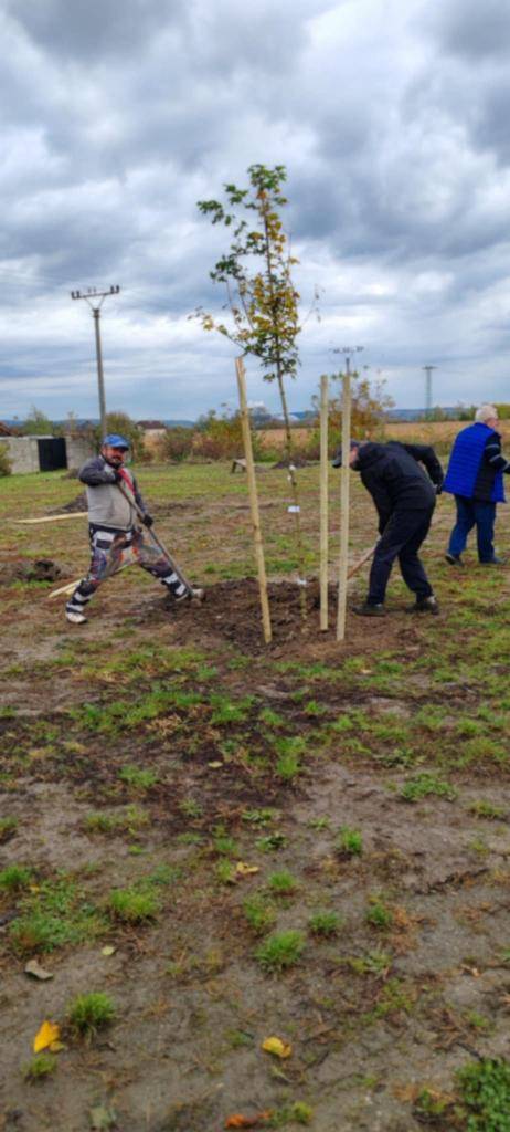 Poďakovanie obecného úradu všetkým dobrovoľníkom, ktorí sa zúčastnili brigády na výsadbu stromov.