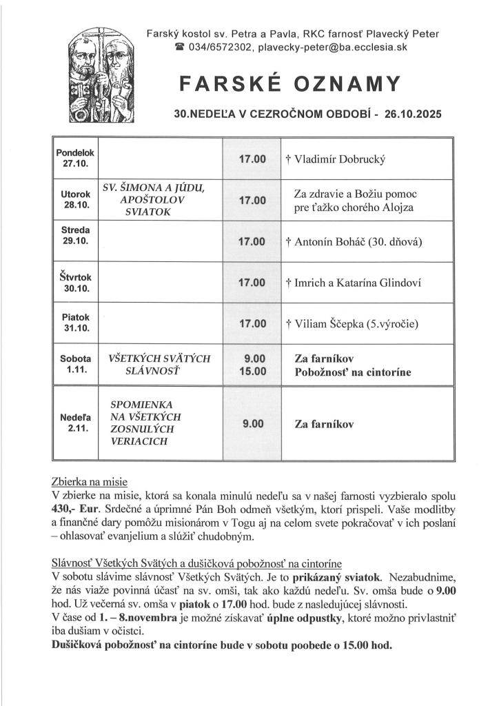 od 27.10. do 2.11.2025