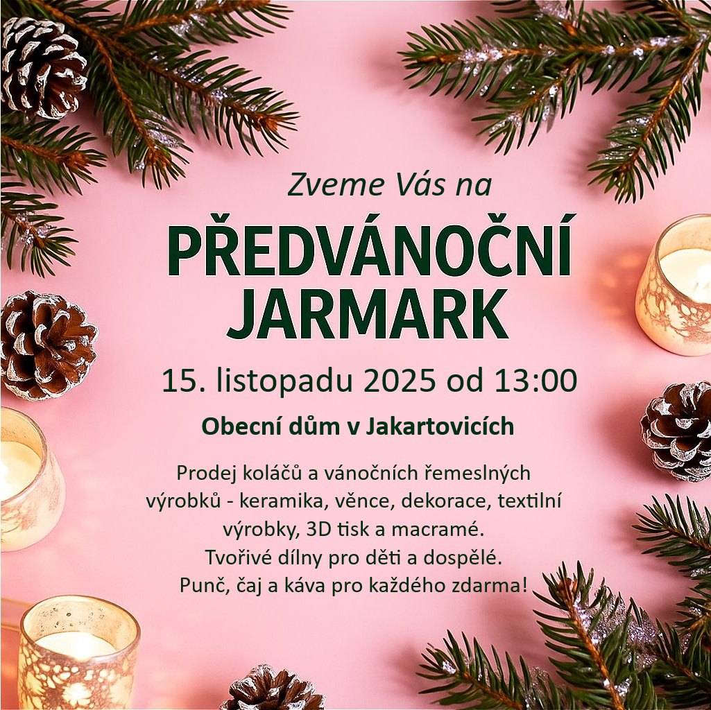 Předvánoční jarmark v Jakartovicích - 15. 11. 2025