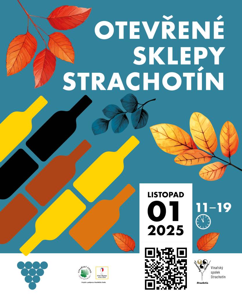 Vinařský spolek Strachotín pořádá v sobotu 1. listopadu 2025 čtvrtý ročník Podzimních otevřených sklepů. Sklepy budou otevřeny od 11.00 do 19.00 hodin. Občerstvení je zajištěno ve vybraných sklepech. Vstupné se neplatí. Degustační skleničky je možno zakoupit v každém sklepě a jednotlivé vzorky vína
