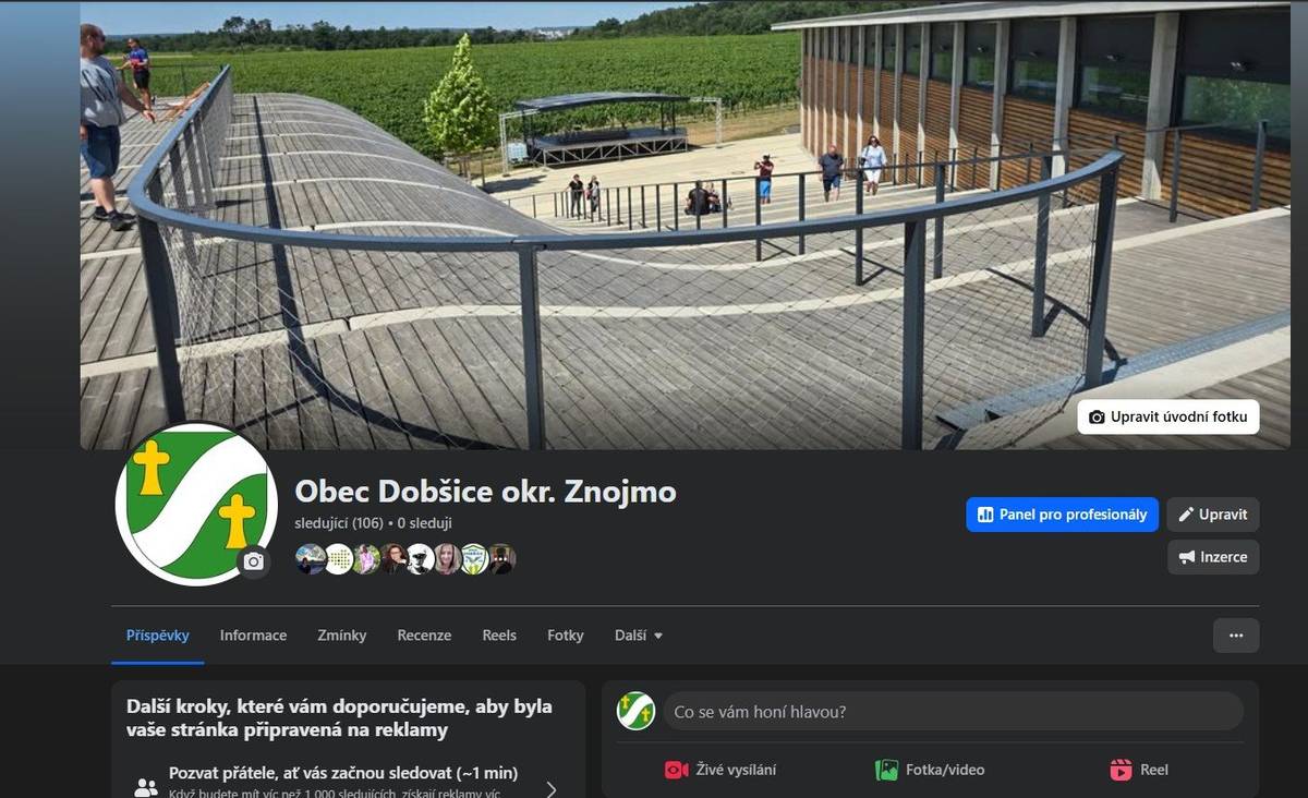Aktuální novinky vedle www stránek obce i na FB