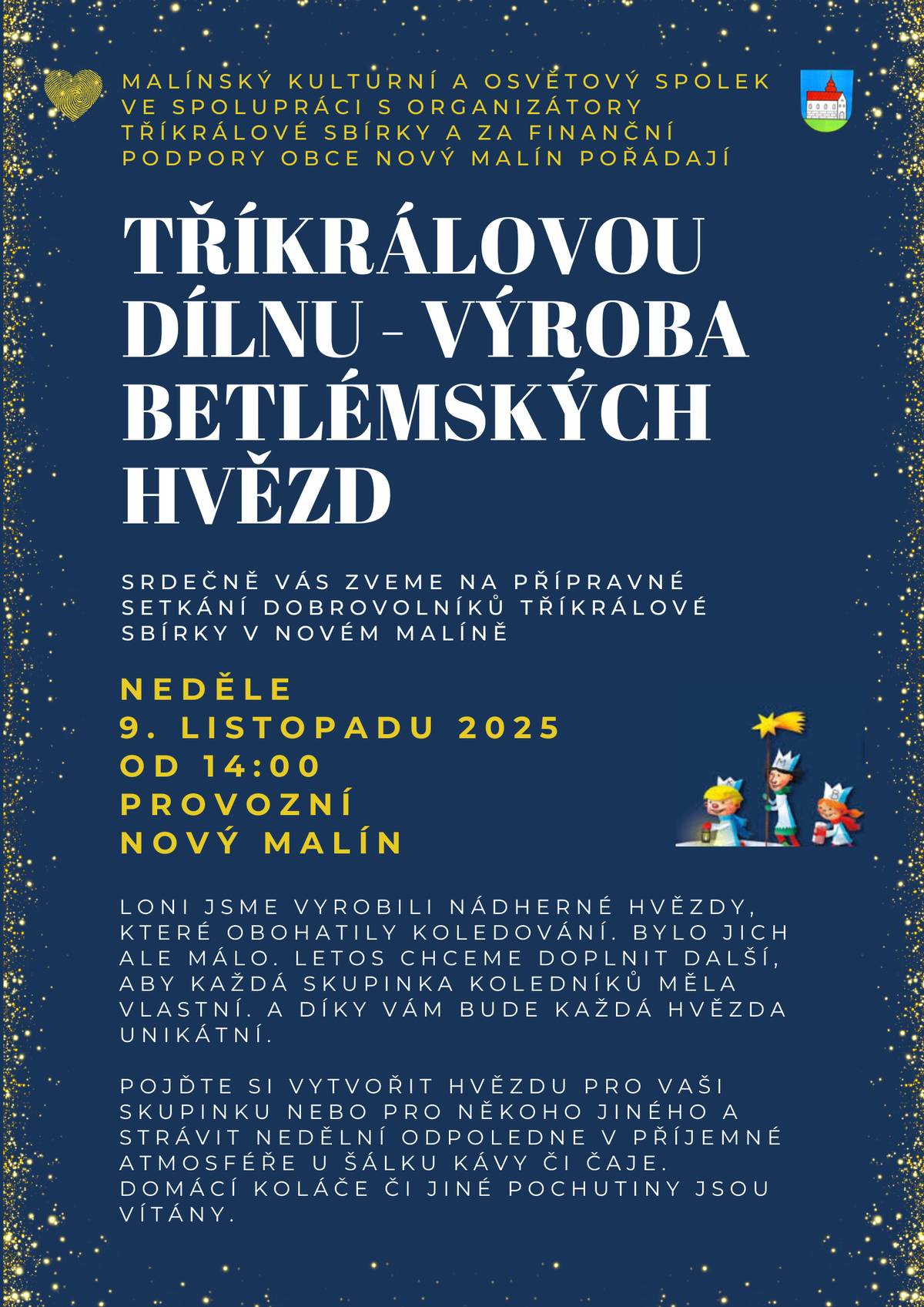 Výroba  Betlémských hvězd.