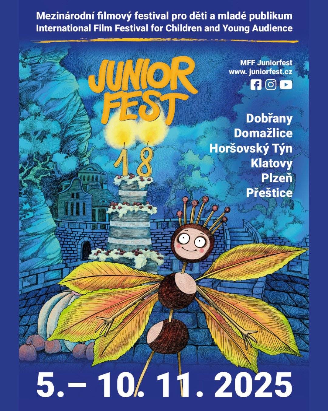 Jsme rádi, že i letos bude naše město součástí tohoto významného festivalu, který už 18 let přináší dětem a mladým divákům z celého světa výjimečné filmové zážitky.       Letošní ročník s tématem „Křehkost dospívání“ nabídne nové soutěže krátkých filmů, české premiéry zahraničních snímků i bohatý doprovodný program.   Festivalové projekce a doprovodný program proběhnou ve dnech 5.–10. listopadu 2025 také v Kulturním a komunitním centru v Přešticích a Juniorfest Film Centru.       Podporujeme kulturu a jsme hrdí, že se JUNIORFEST opět vrací i k nám.🎥       🎞 6. 11. 2025 | Večerníčky workshop: Karel Vágner, Jirka Miška, Zvěřina   🎞 6. 11. 2025 | S čerty nejsou žerty ani po 40 letech   🎞 7. 11. 2025 | Hororová stezka   🎞 8. 11. 2025 | Den s Českou televizí   🎞 8. 11. 2025 | Kašpárek v rohlíku – koncert    🎞 9. 11. 2025 | Natoč si svůj podcast        Kompletní program naleznete na www.juniorfest.cz; akce v Přešticích naleznete i v kalendáři akcí na webových stránkách města a KKC Přeštice.
