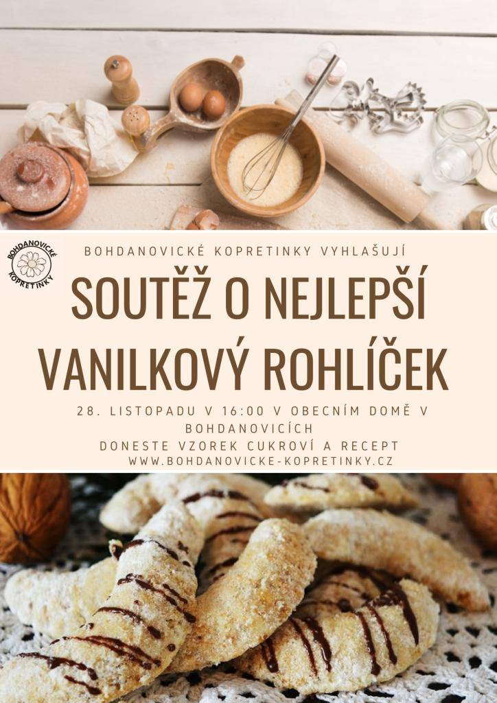 Soutěž o nejlepší vanilkový rohlíček v Bohdanovicích - 28. 11. 2025