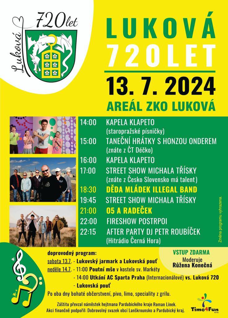 Oslavy 720 let od první písemné zmínky obce Luková