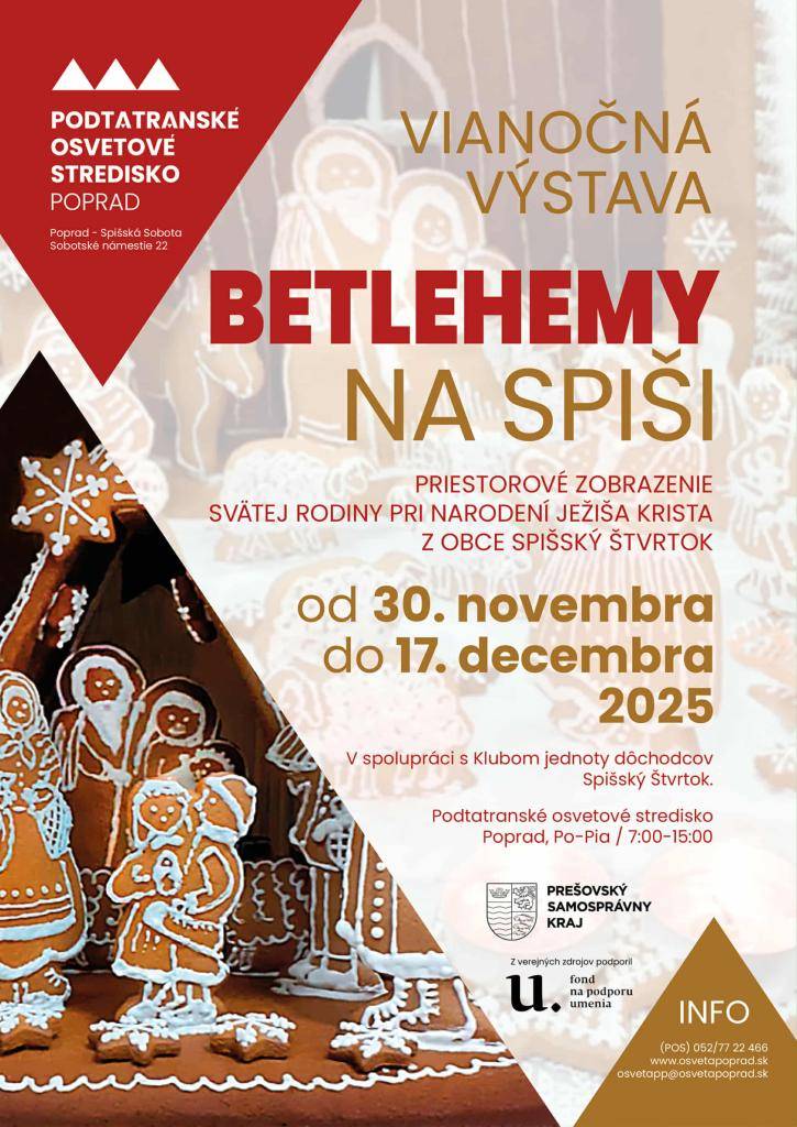 BETLEHEMY NA SPIŠI - VIANOČNÁ VÝSTAVA