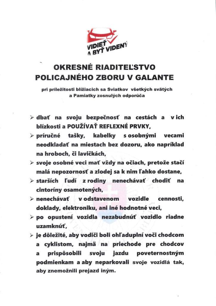 Jesenné počasie prináša so sebou pre vodičov, chodcov, ale aj cyklistov viaceré riziká, ktoré sa odzrkadľujú aj na cestách. Sťažené podmienky v podobe ranných hmiel, dažďa, či skoré stmievanie znižujú viditeľnosť na ceste a zvyšujú riziko nebezpečných kolízií.