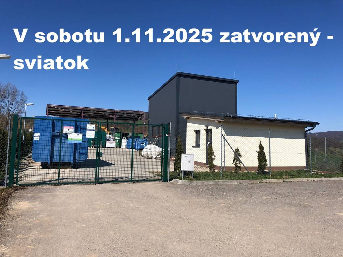 Obecný úrad v Bošáci informuje občanov, že v sobotu 1.11.2025 je zberný dvor z dôvodu sviatku zatvorený. Ďakujeme za porozumenie.