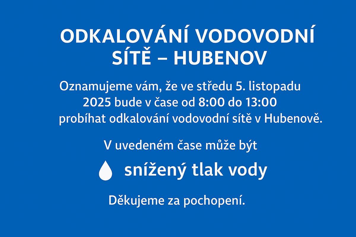 5. listopadu v době mezi 8 - 13 hod