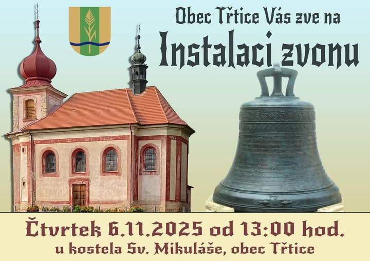 ≈ Instalace opraveného zvonu  ≈ 6. 11. 2025 - čtvrtek - 13:00