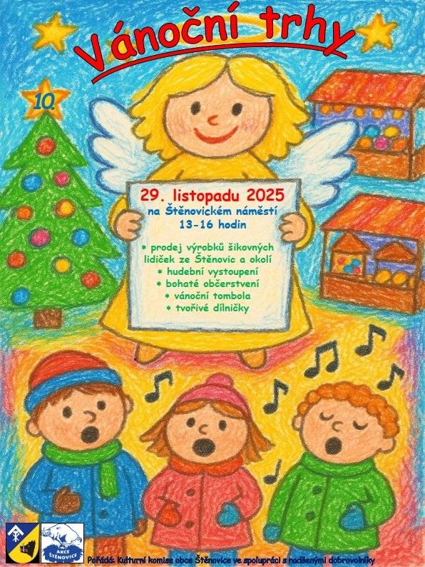Prodej výrobků šikovných lidiček Hudební vystoupení Bohaté občerstvení Vánoční tombola Tvořivé dílničky