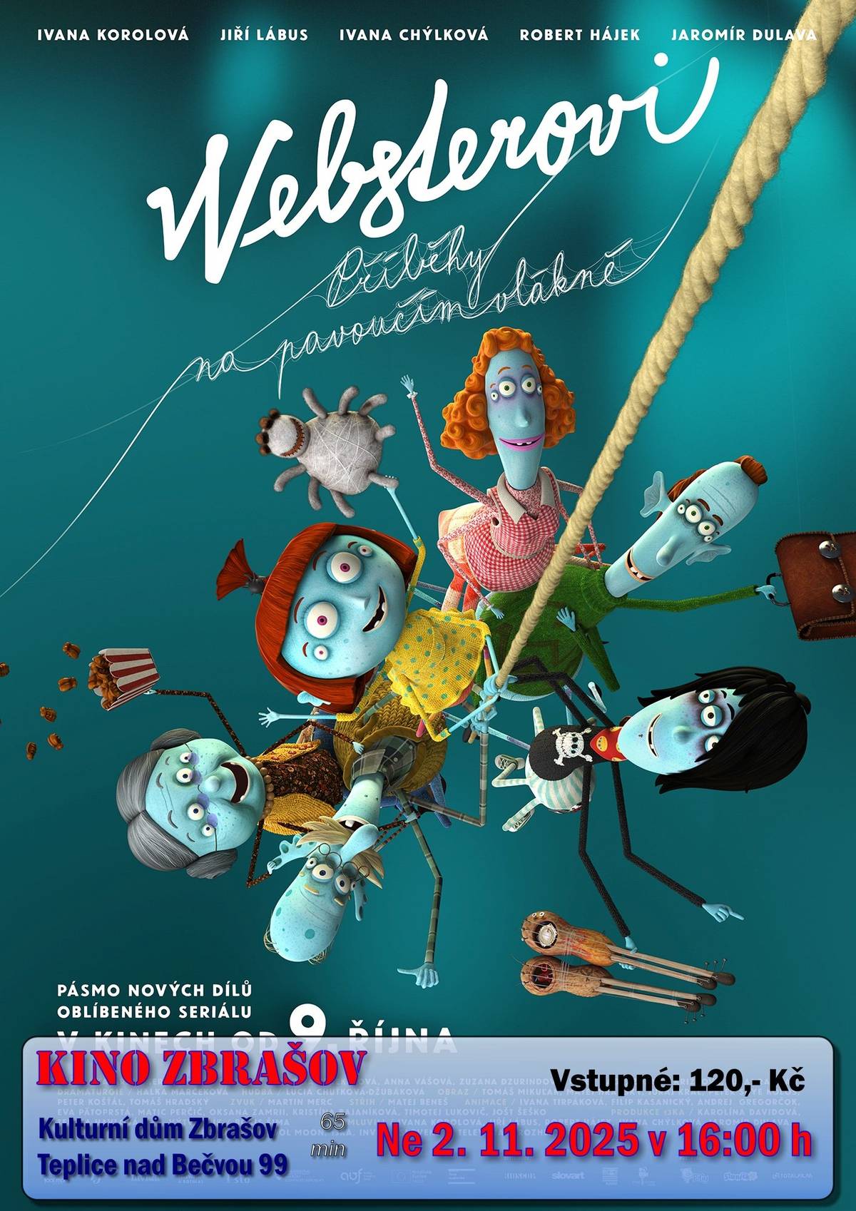 Program kina Zbrašov na měsíc listopad. Otevírá se 20 minut před začátkem představení, občerstvení v přízemí kulturního domu - otevřeno do 19 hodin.