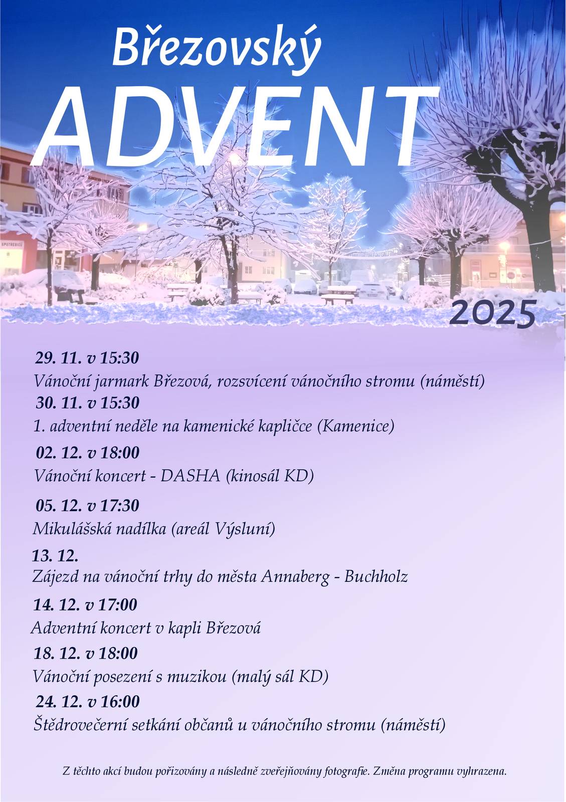 Březovský advent 2025.