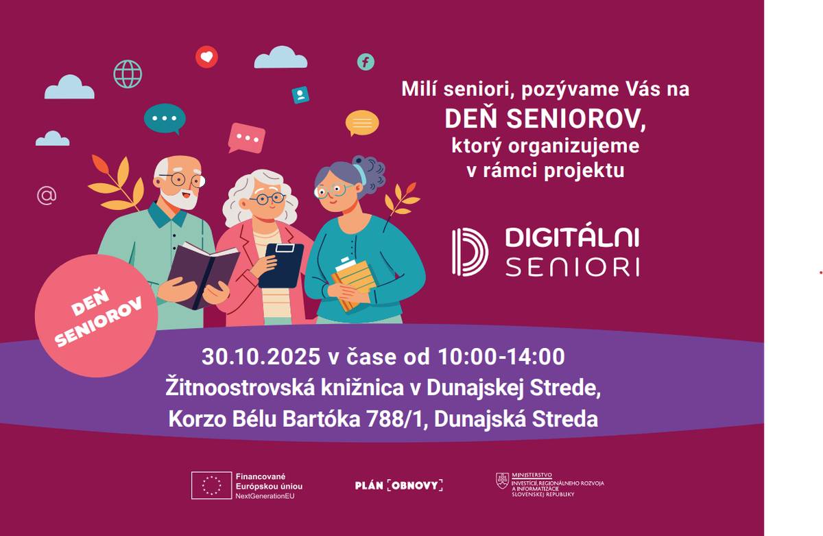 Pozvánka - digitálni seniori
