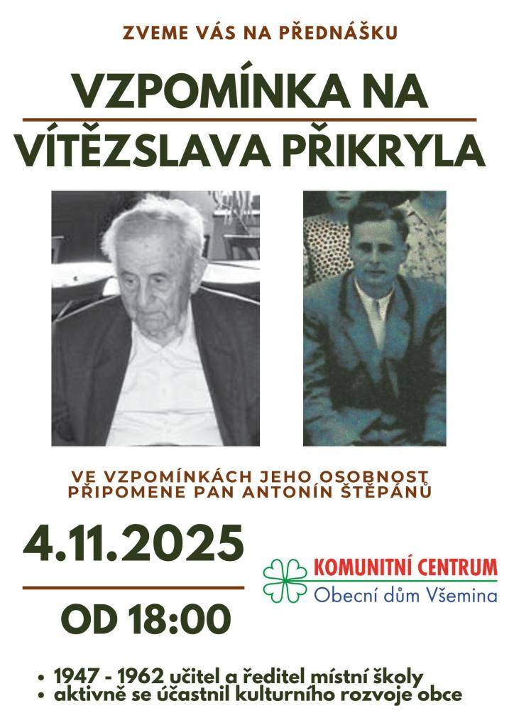 POZVÁNKA NA PŘEDNÁŠKU