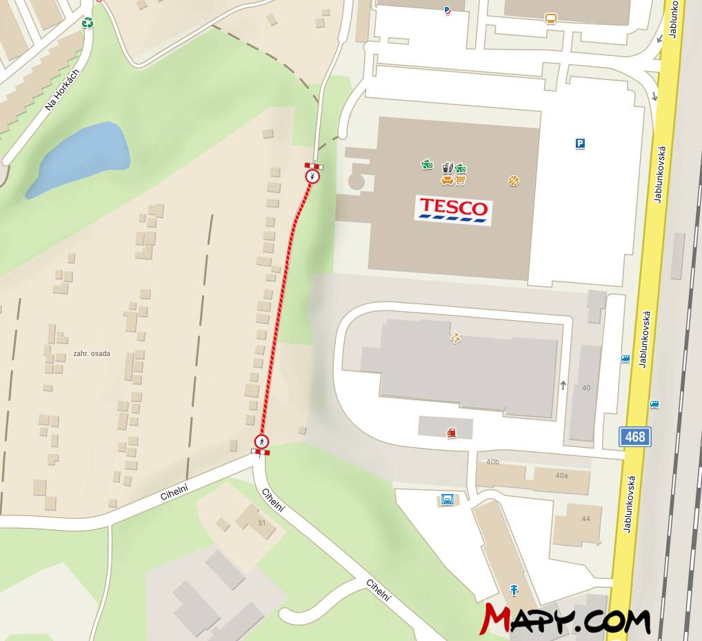 Informujeme, že v termínu od 6. 11. 2025, 7:00 hod. do 7. 11. 2025, 14:00 hod. dojde k uzavření chodníku v ulici U Cihelen za budovou OD Tesco v délce cca 165 m, z důvodu opravy povrchu chodníku.
