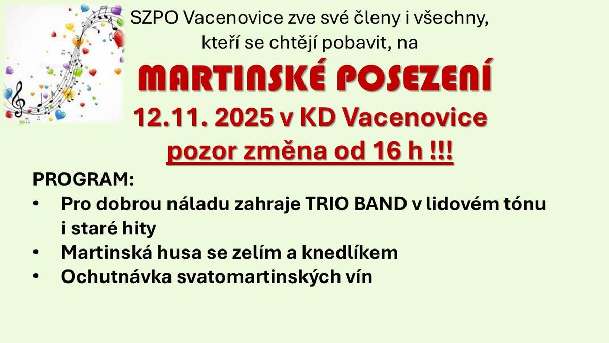 12.11.2025 od 16 h v KD Vacenovice