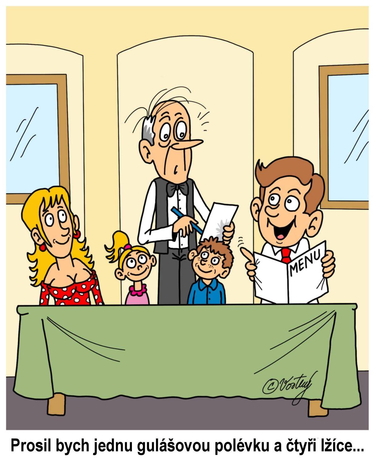 Rodina v restauraci chtěla ušetřit