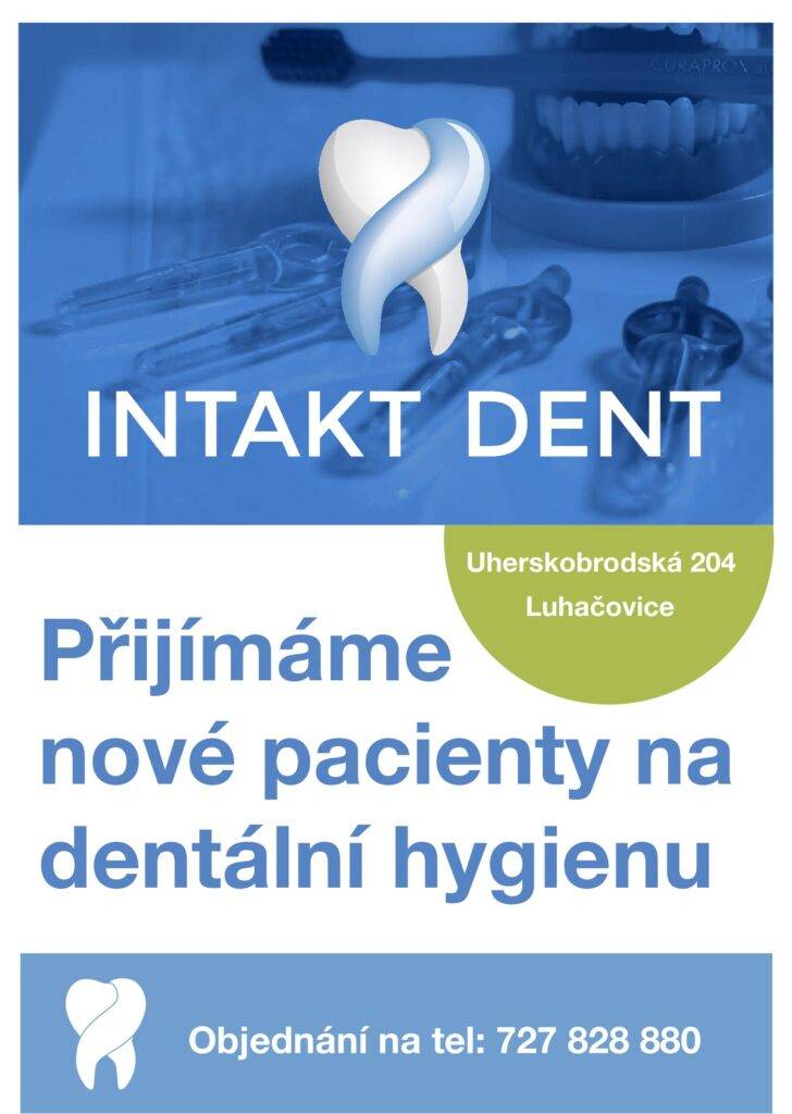 Uherskobrodská 204 Luhačovice  Přijímáme nové pacienty na dentální hygienu.