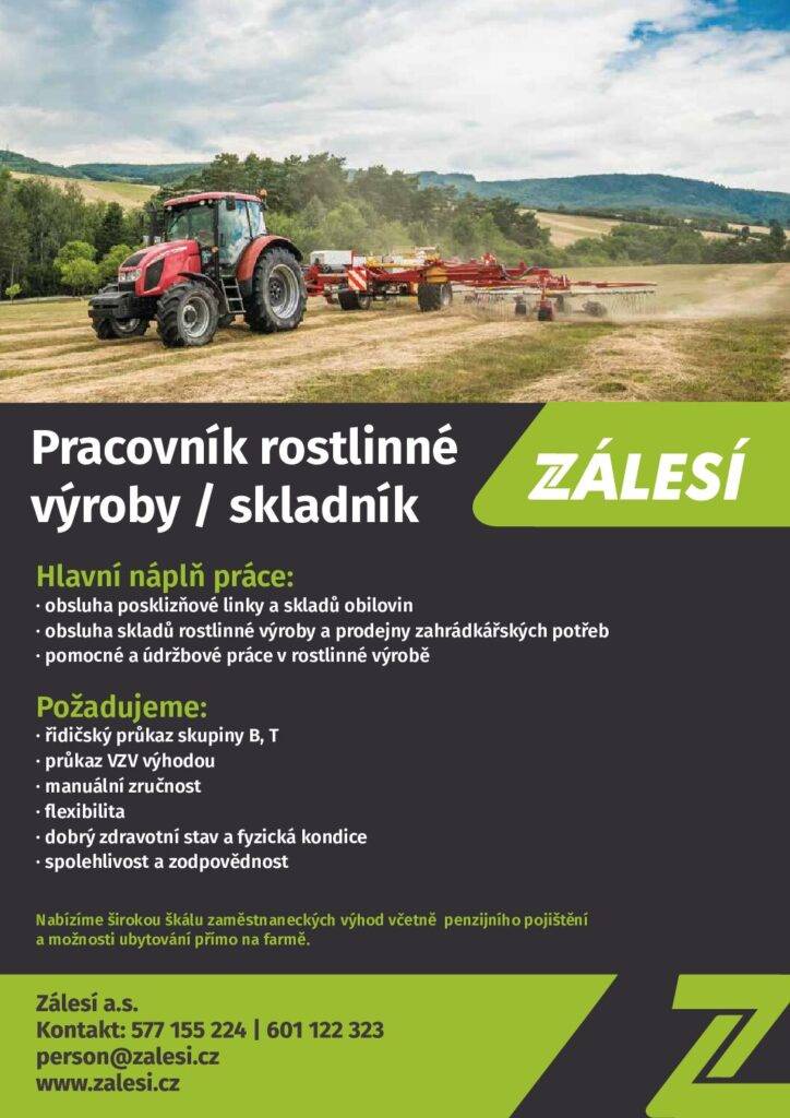 Pracovník rostlinné výroby/skladník