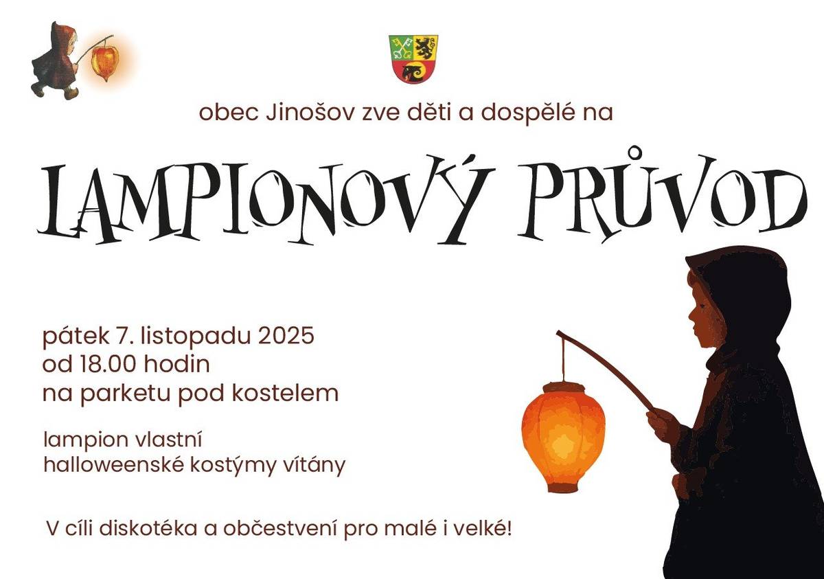 Zveme všechny malé i velké na tradiční akci plnou světýlek a zábavy. V cíli čeká děti odměna a diskotéka, pro dospělé posezení. Občerstvení bude připravené pro všechny.