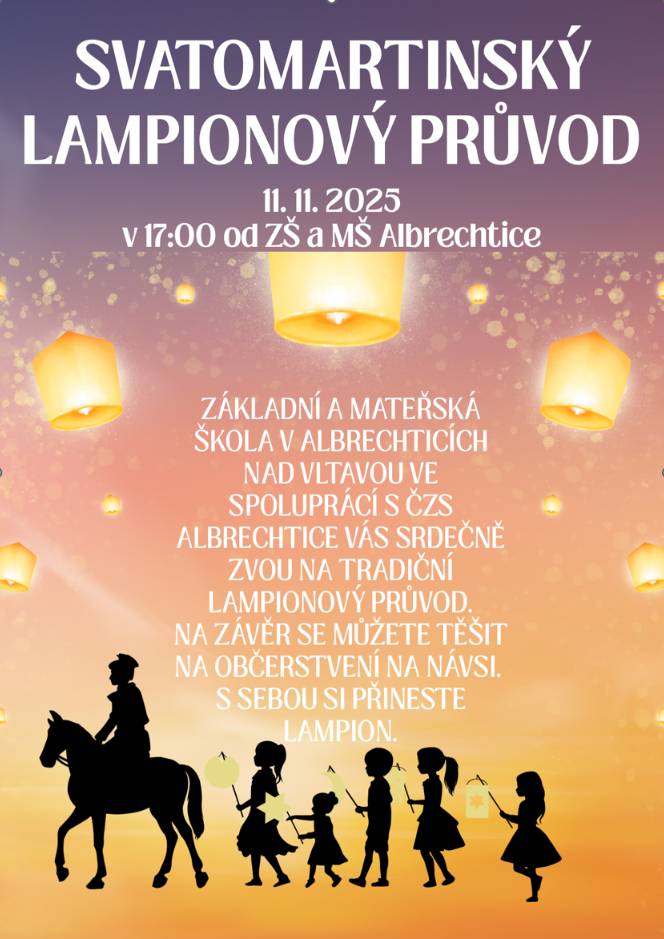 Všichni jste srdečně zváni 11.11.2025 od 17:00- začátek průvodu od školy