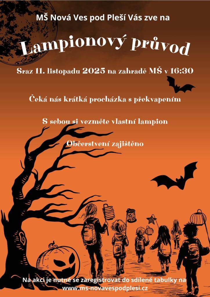 Informace a přihláška do lampionového průvodu
