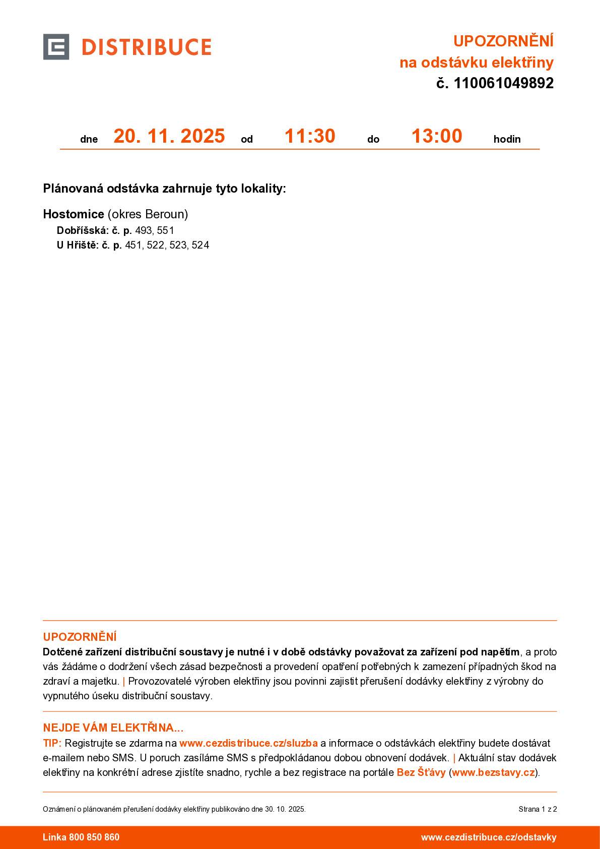 Informace v příloze.