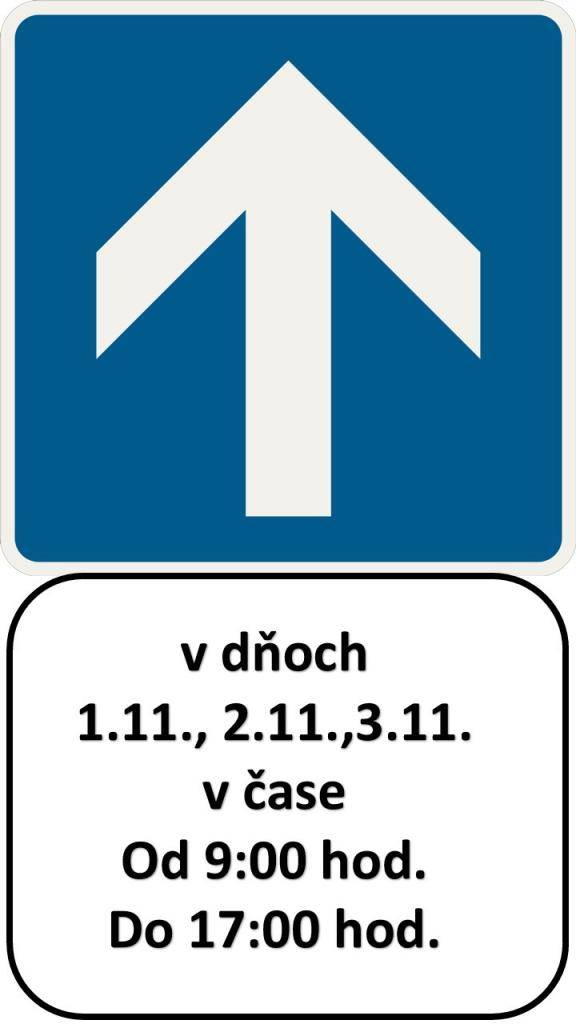 V dňoch od 1. 11. do 3. 11. 2025 bude na Partizánskej ulici - od kostola smerom k cintorínu jednosmerná premávka podľa dopravného značenia.