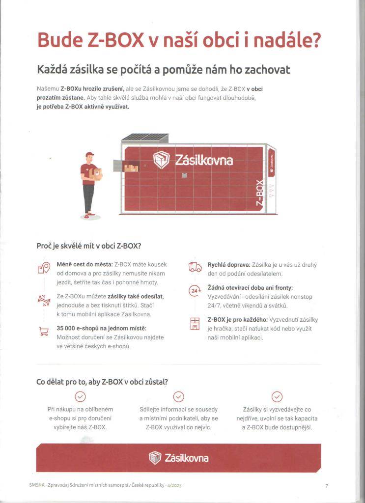 Informace od provozovatele Z-BOX