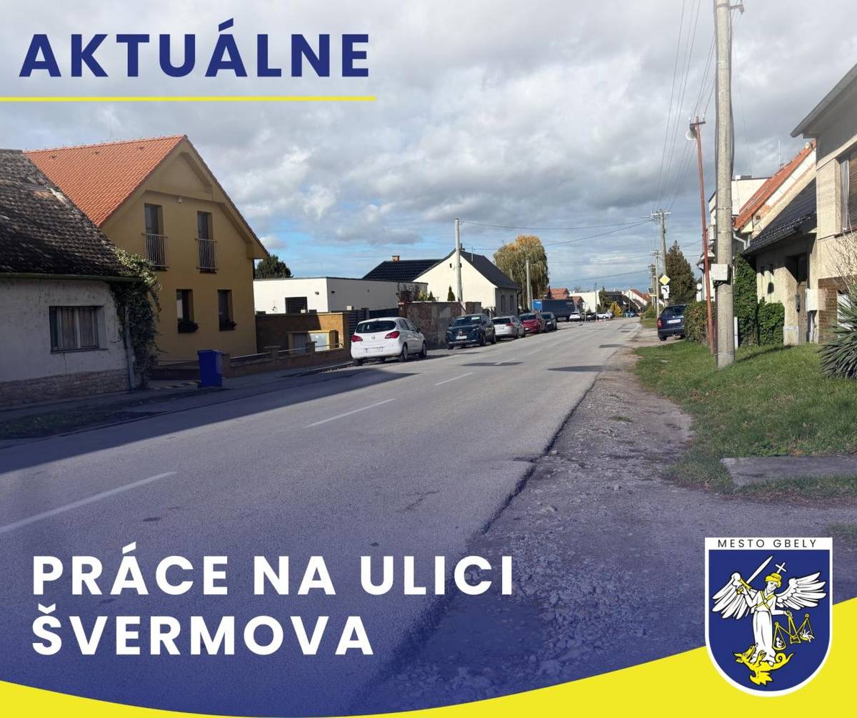 Oznamujeme občanom, že v stredu 5. novembra 2025 sa plánuje začatie prác na stavbe chodníka na ulici Švermova.