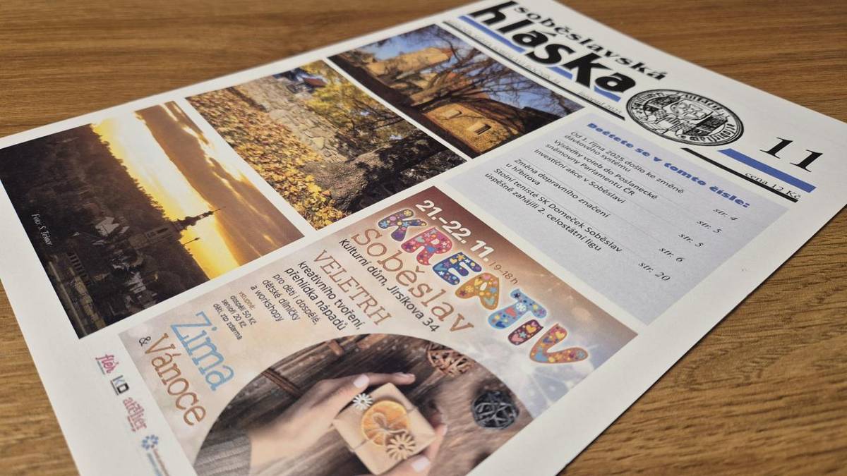 Na pultech prodejních stánků naleznete listopadové číslo Soběslavské hlásky.