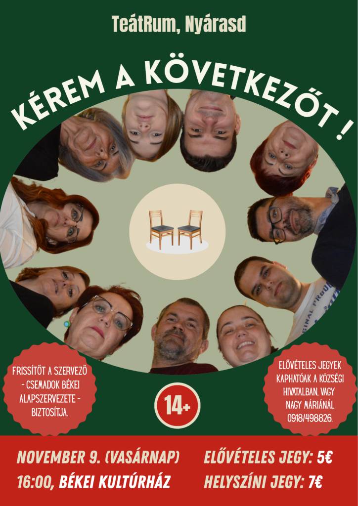 Pozvánka  - TeátRum - Kérem a következőt!