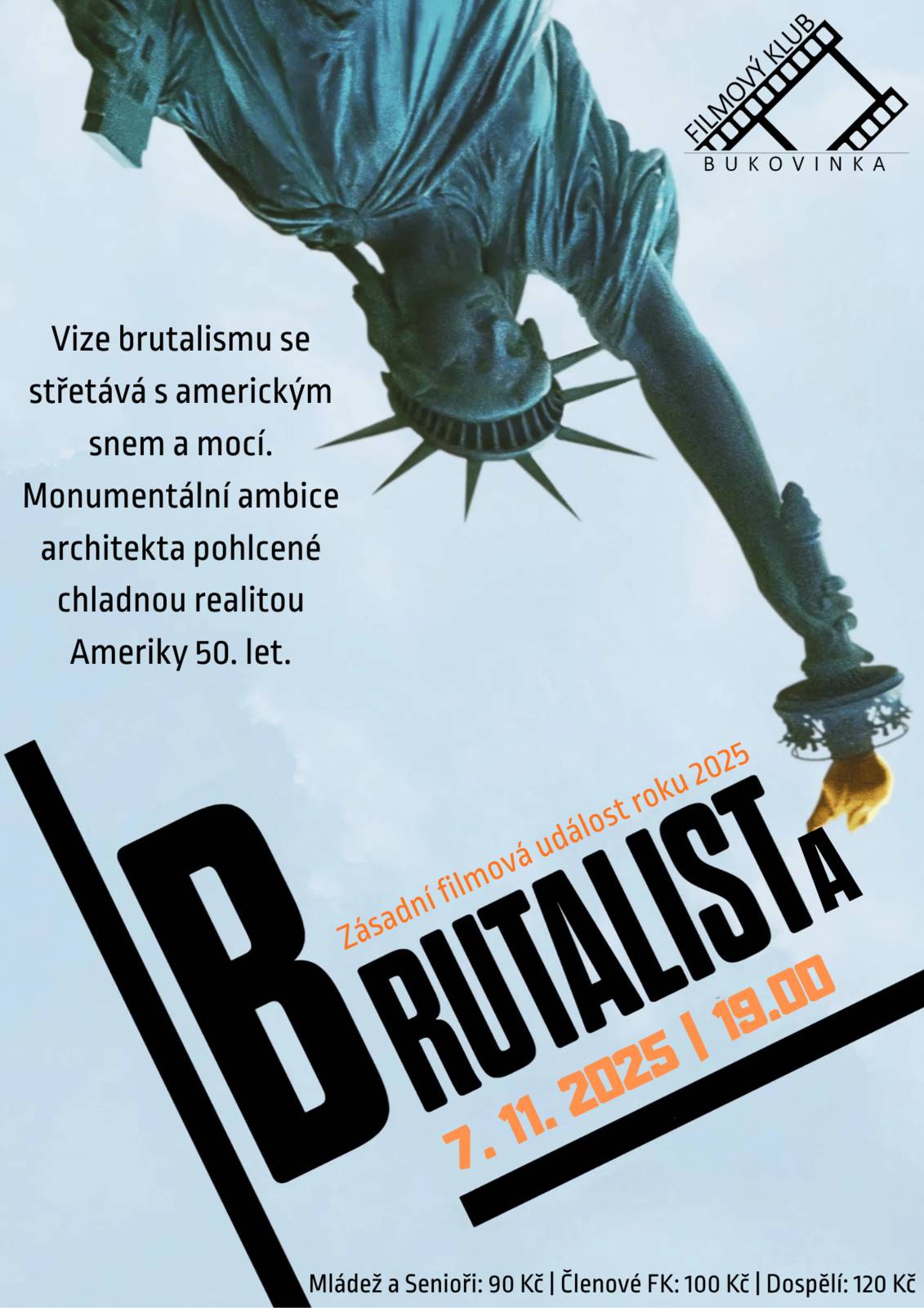 Řeznictví a uzenářství D-MASO Blažovice přijede zítra ve 13 hodin prodávat čerstvé kuřecí, vepřové a hovězí maso, uzeniny, uzená masa a speciality. Prodejna Oříšek-Jede bude zítra od 13 hodin prodávat bohatý sortiment ořechů, suchých plodů, sušeného ovoce a cukrovinek. Filmový klub Bukovinka vás zve tento pátek 7. listopadu na výpravné historické drama Brutalista (2024) s hvězdným Adrienem Brodym v hlavní roli.