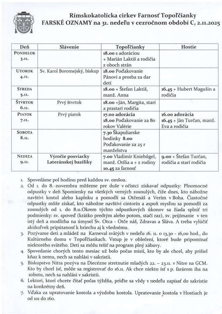 farské oznamy