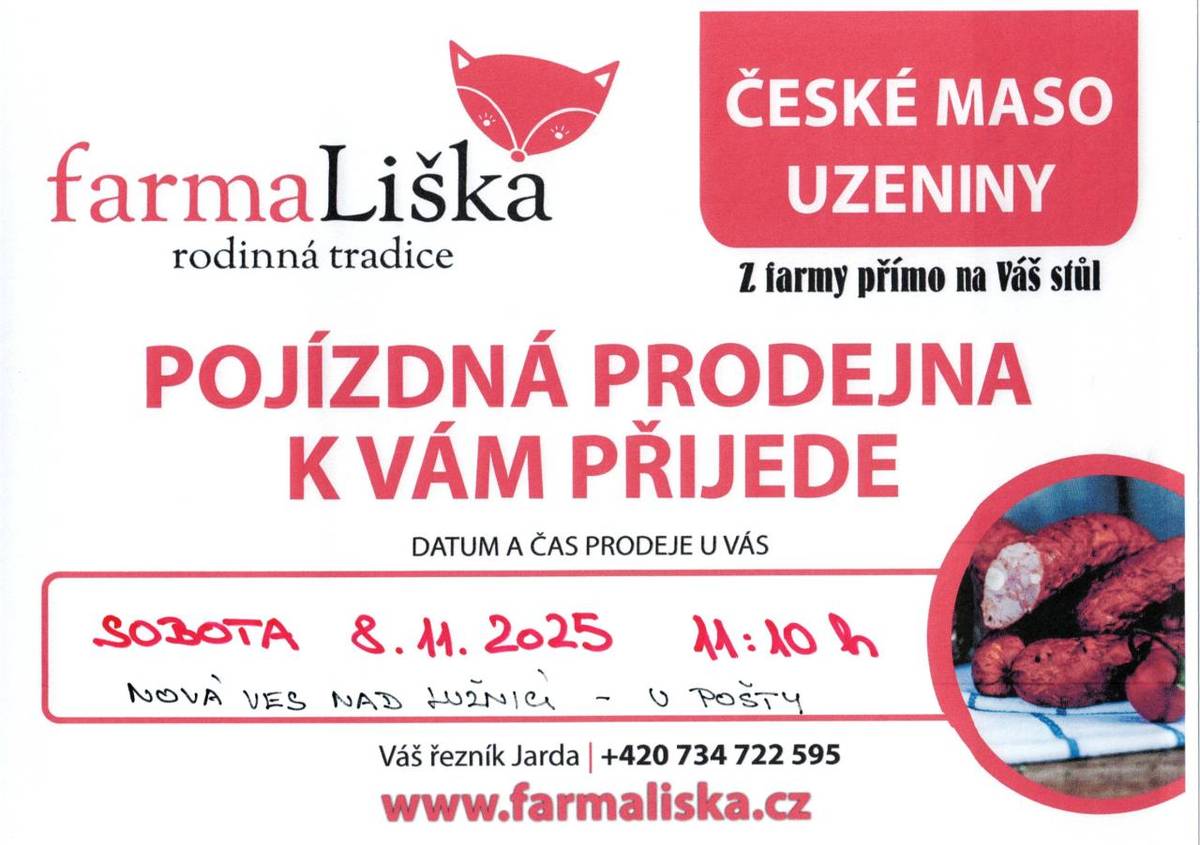 farma Liška - rodinná tradice - české maso a uzeniny z farmy přímo na Váš stůl
