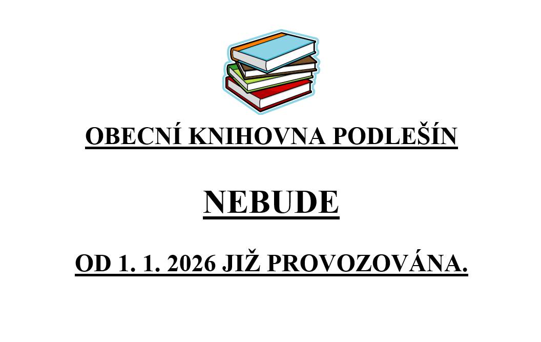 Obecní knihovna nebude od 1. 1. 2026 již provozována