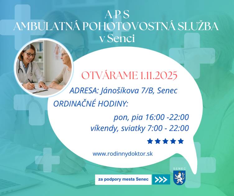 Ambulantná pohotovosť pre dospelých v Senci