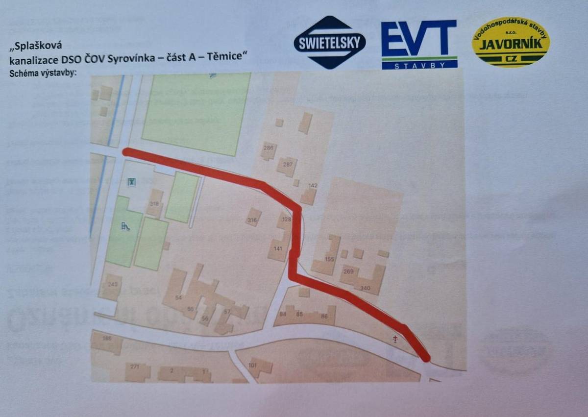 Stavební firma oznamuje pokračování prací na obnově místních komunikací.