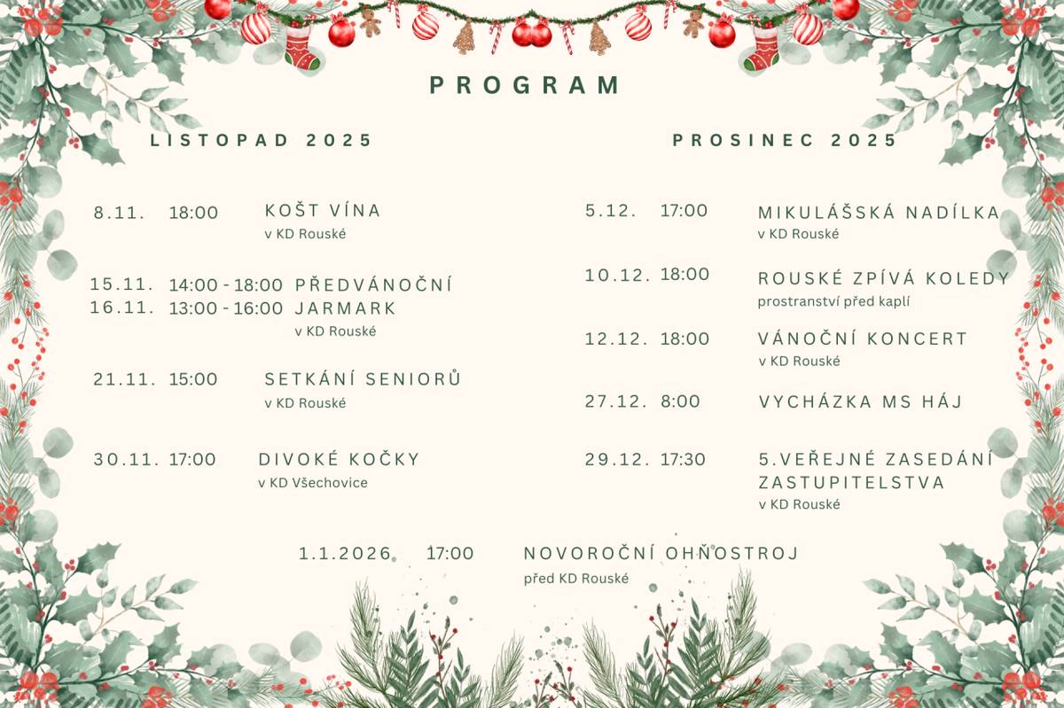 Co nás čeká v Rouském a okolí v závěru letošního roku?