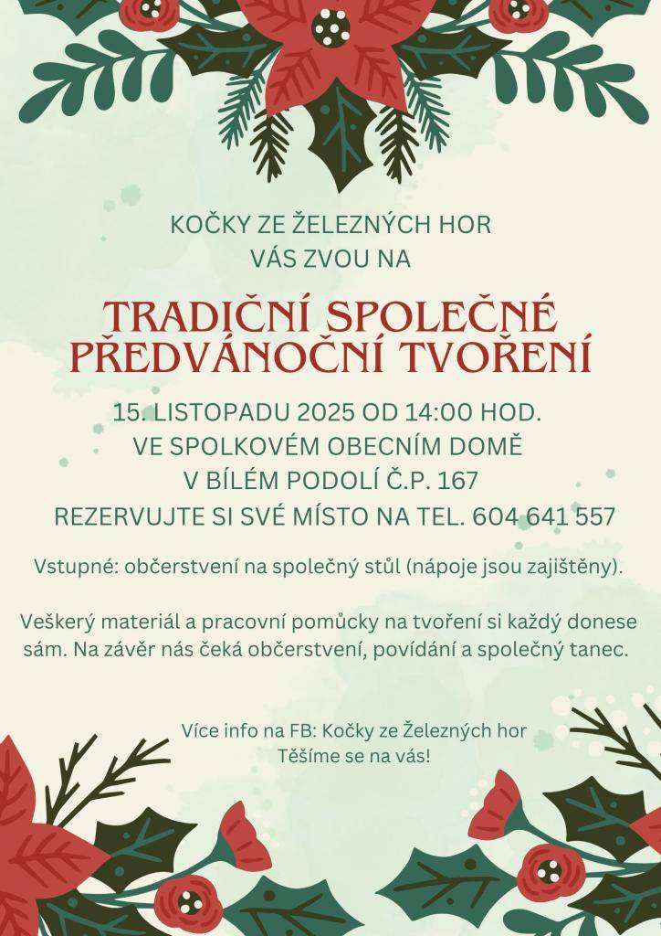 Předvánoční tvoření 15.11.2025