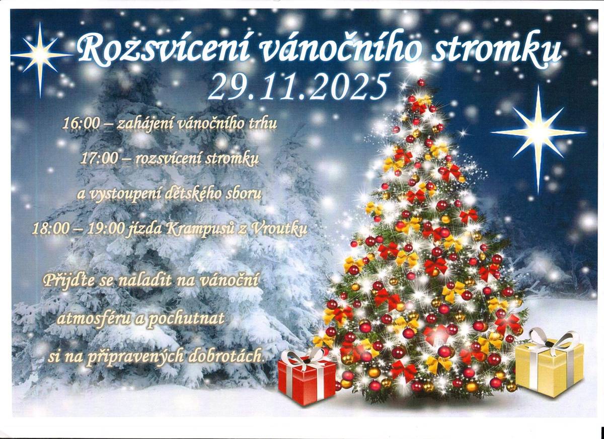 Rozsvícení vánočního stromku 2025, 29.11.2025
