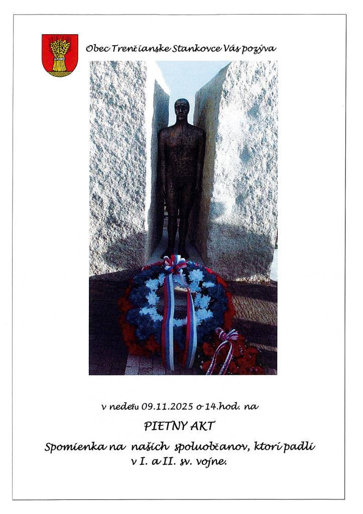 edeľa 9.11. 2025 14.00hod.