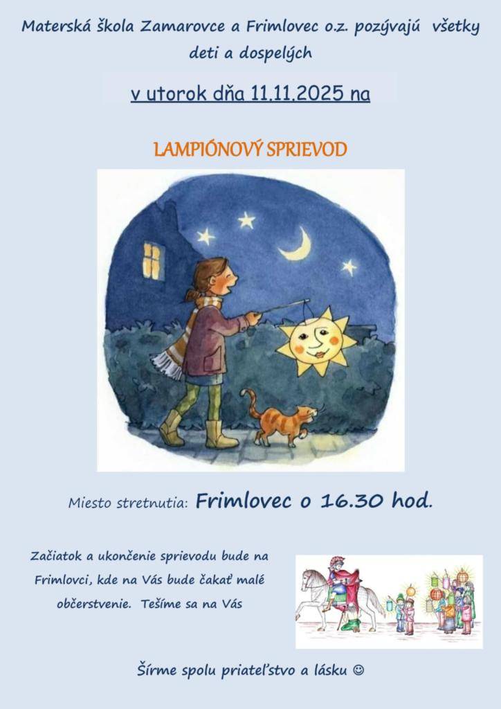 Lampiónový sprievod ulicami Zamaroviec