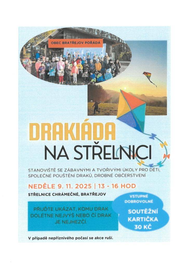 eděle 9.11.2025 v 13 - 16hod.  střelnice MS Bratřejov Chrámečné