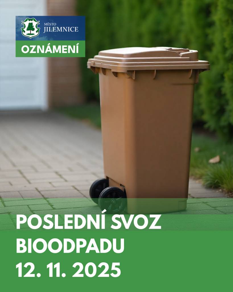 Poslední letošní svoz bioodpadu proběhne ve středu 12. listopadu 2025.
