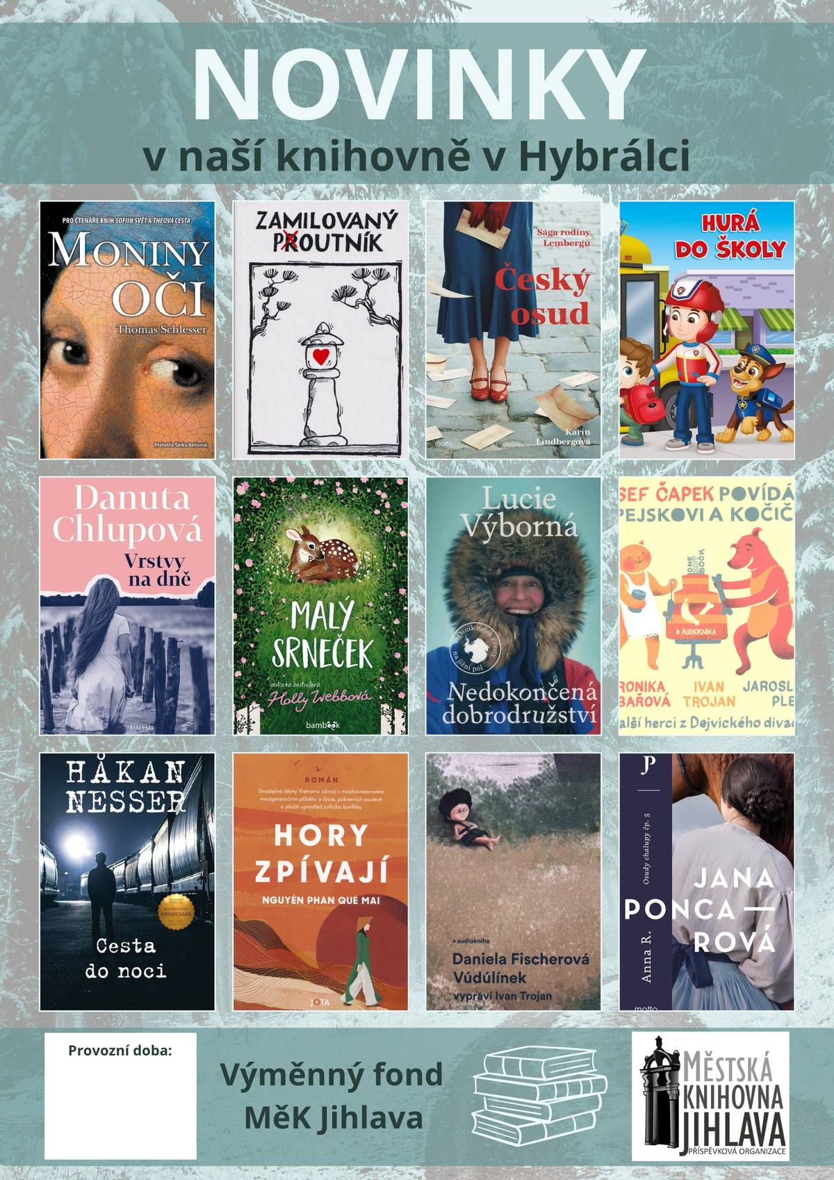 Dobrý den. Zasíláme novinky, které najdete v naší knihovně.