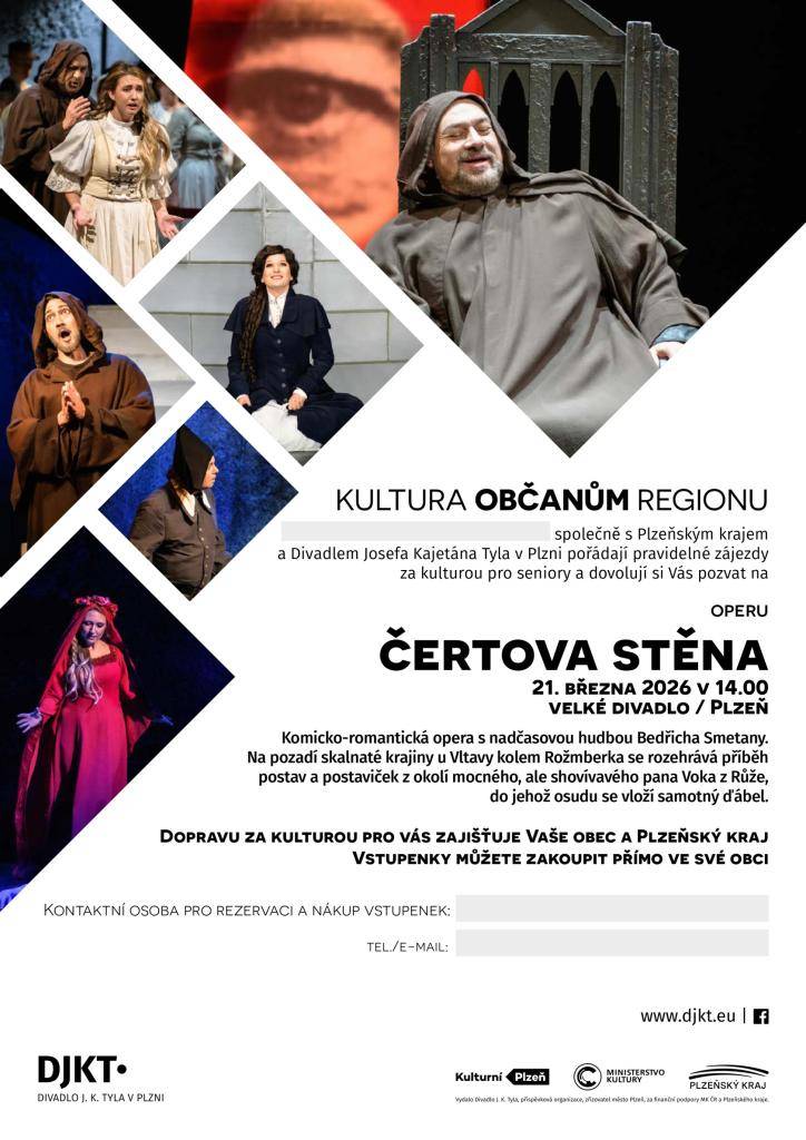 Dalším představením této sezóny v projektu Kultura občanům Regionu bude opera Čertova stěna.